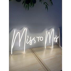 ‘Miss to Mrs’ Neon sign (warm white)