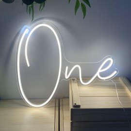 ‘One’ neon sign 