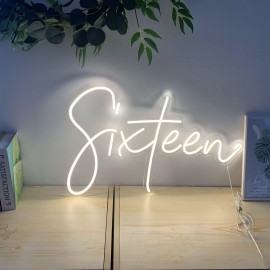 ‘Sixteen’ neon sign 